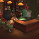 Brewster hands me a cup of coffee at his café the Roost, located in the island museum.